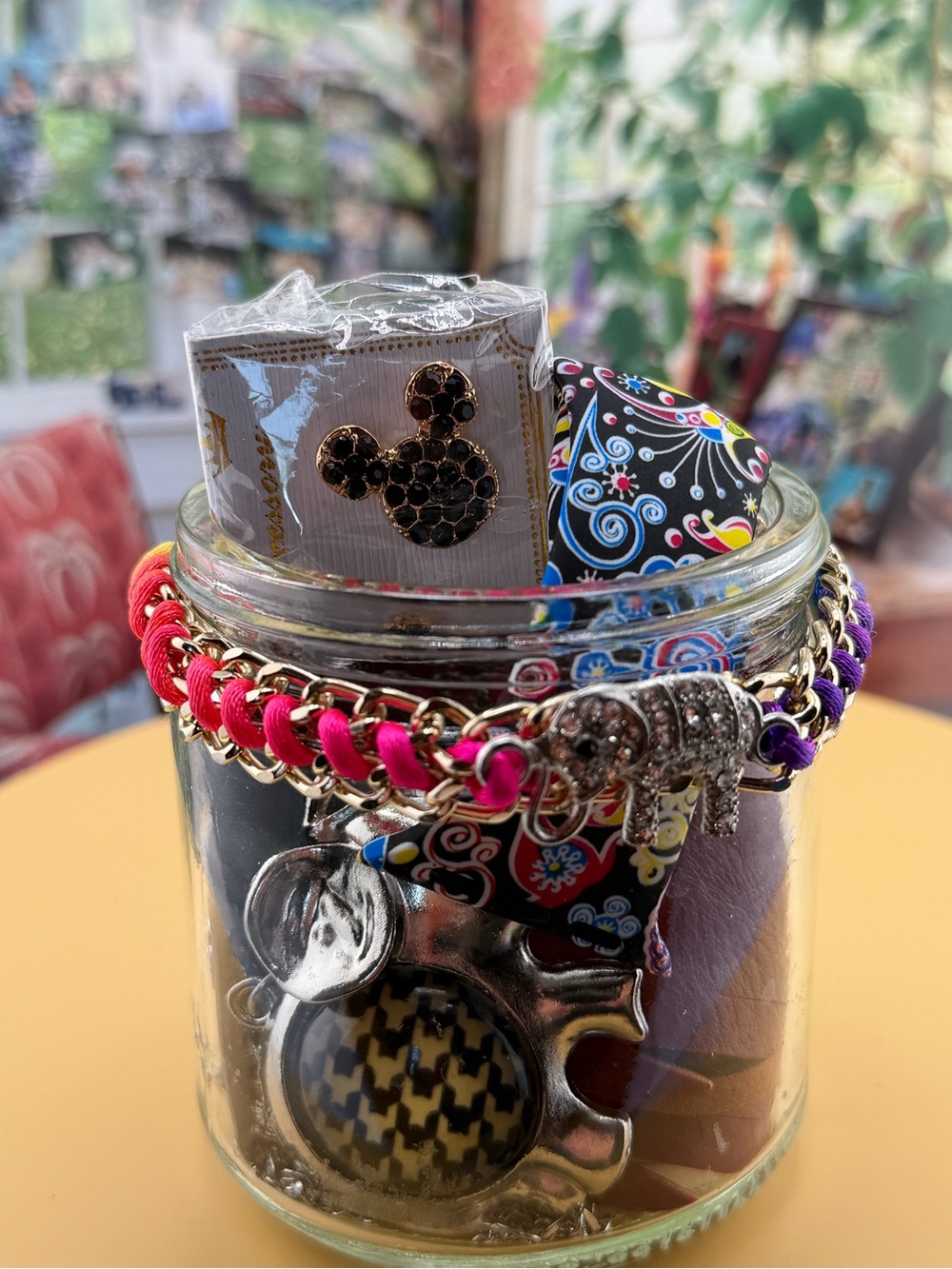 Mystery Jar Kids Sparkling Elephant Kids Bracelet -Mickey Mouse Earring